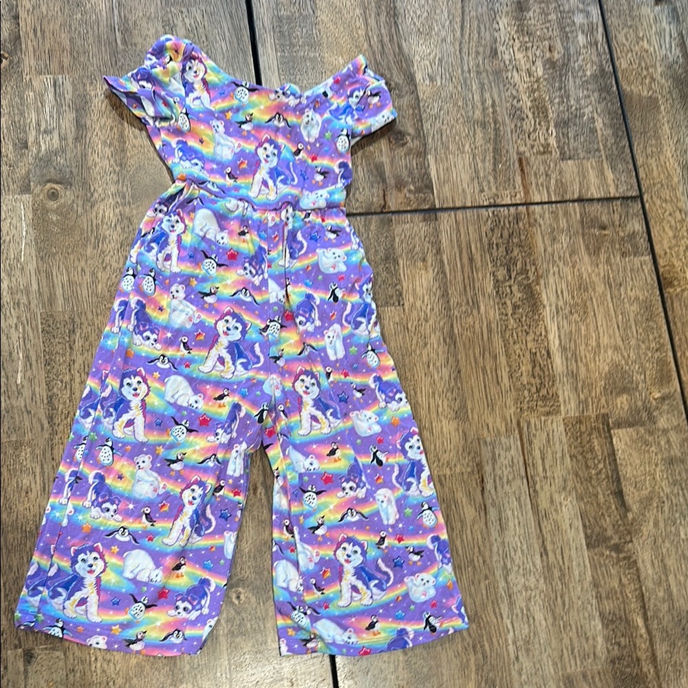 Lisa Frank Print Wide-Leg Jumpsuit